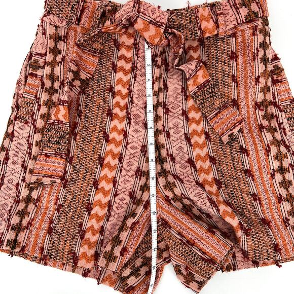 Anthropologie Eva Franco Mila Textured High Waisted Shorts Macedonia Size 8 - Picture 7 of 11